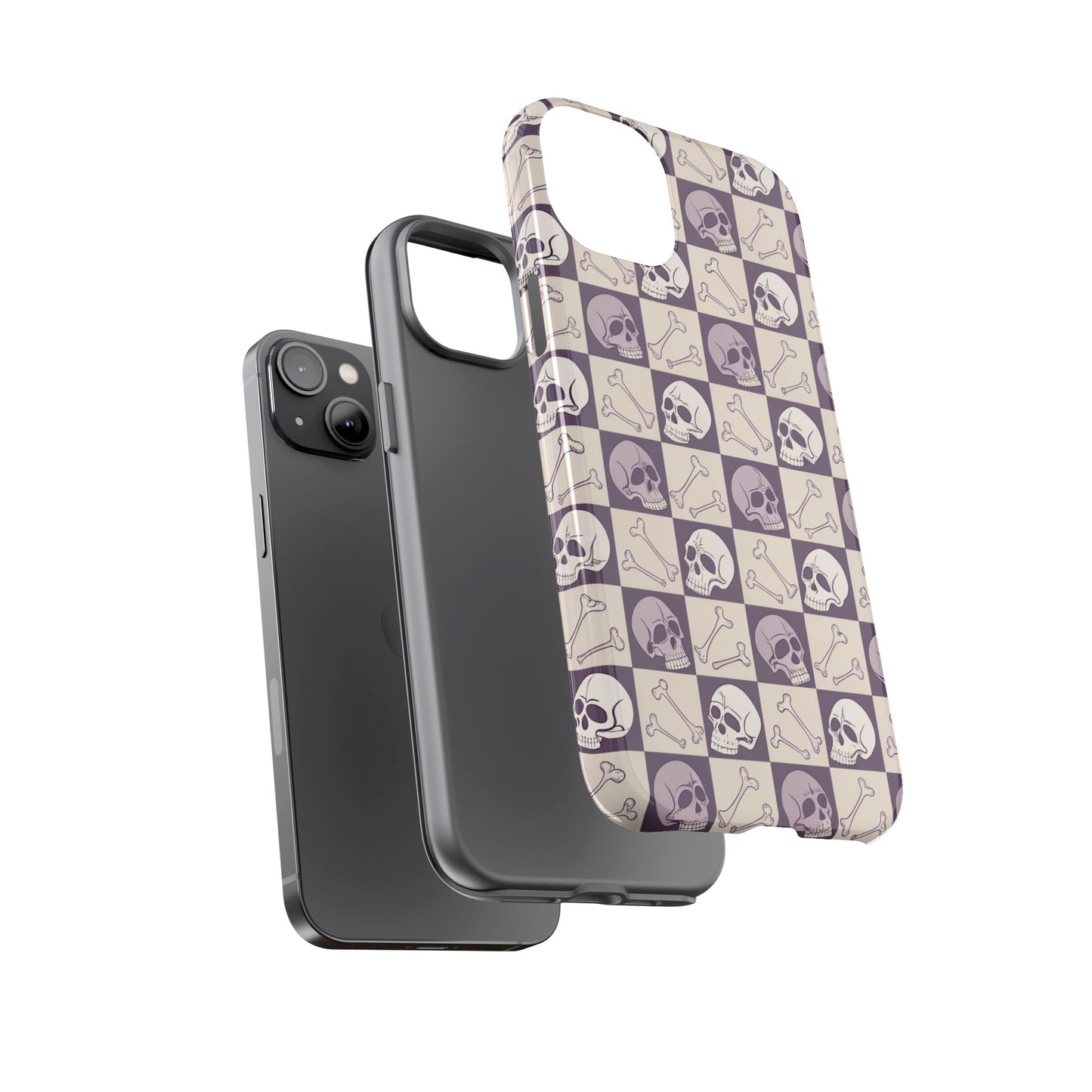 Skull & Bones Checkered iPhone Case