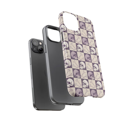 Skull & Bones Checkered iPhone Case