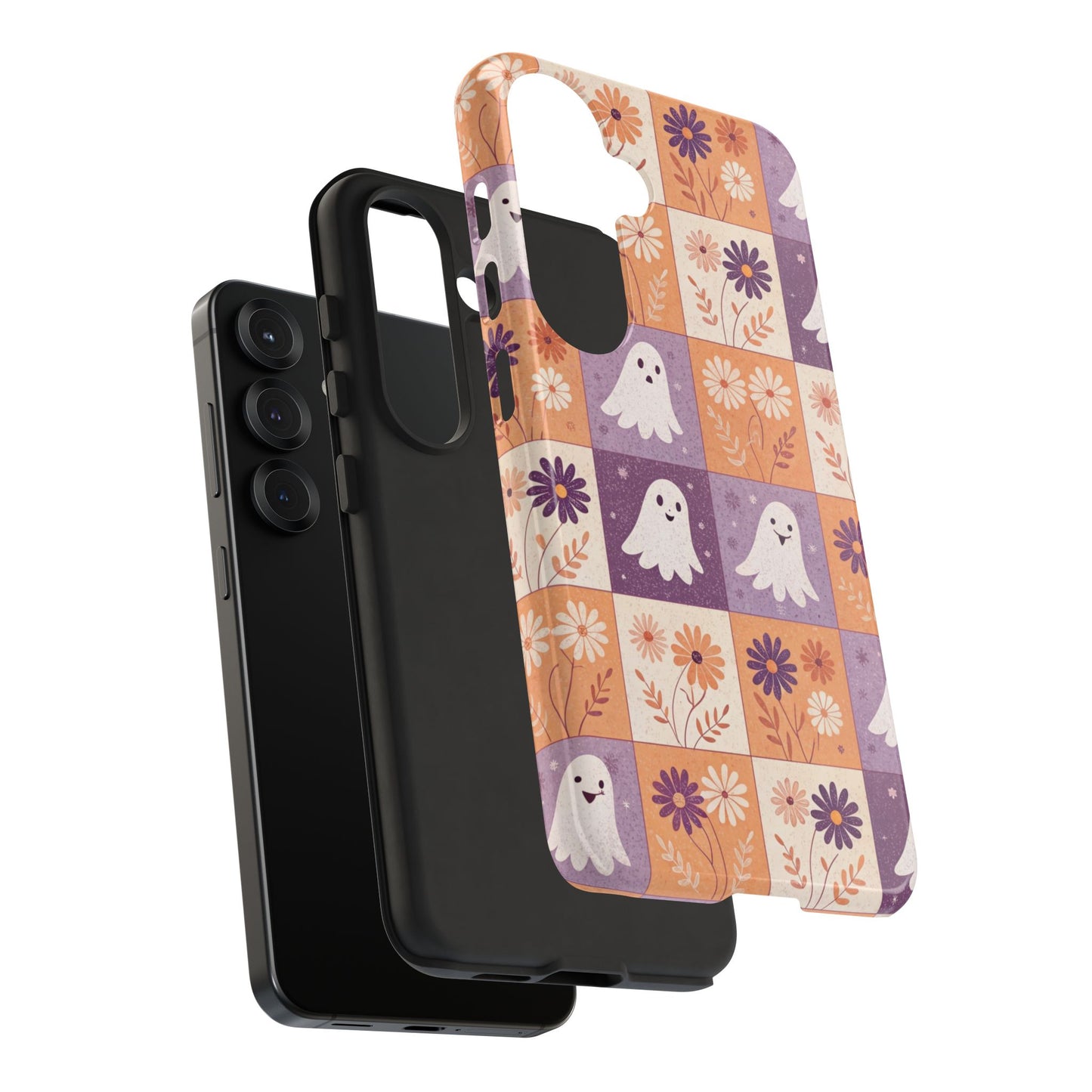 Ghost Floral Checkerboard Samsung Case