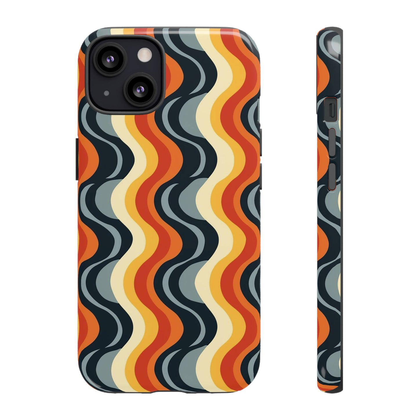 Retro Wavy Stripe iPhone Case