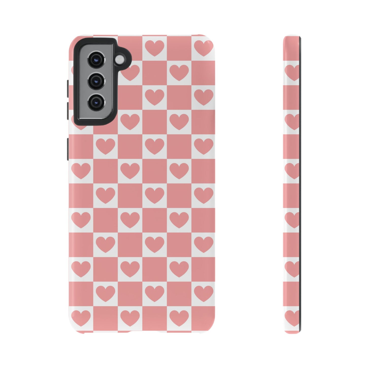 Pink Heart Checkerboard Samsung Case