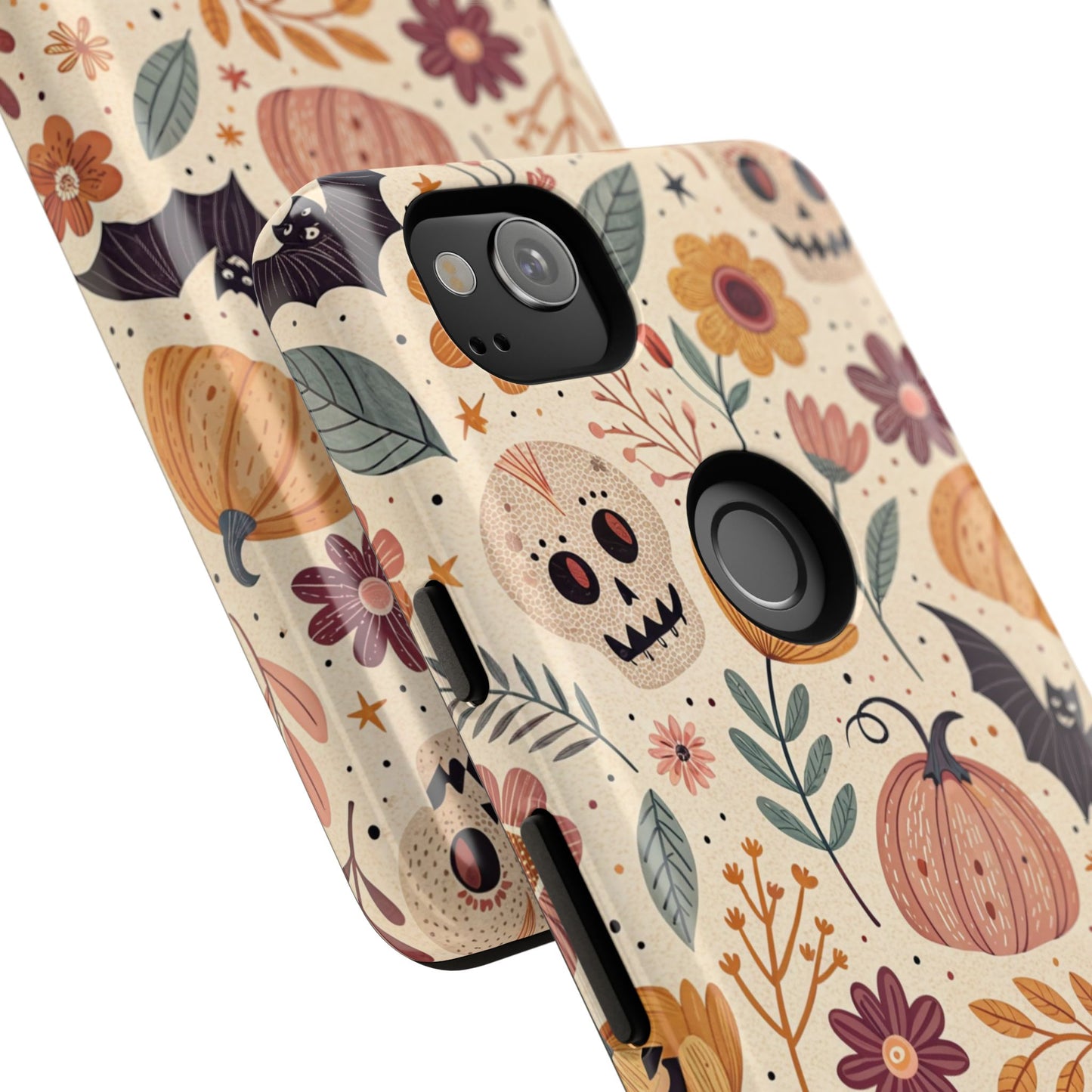 Halloween Skulls & Pumpkins Floral Google Pixel Case