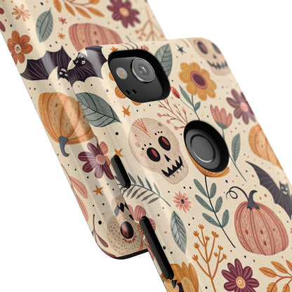 Halloween Skulls & Pumpkins Floral Google Pixel Case