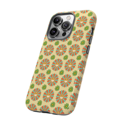 Smiley Retro Floral iPhone Case