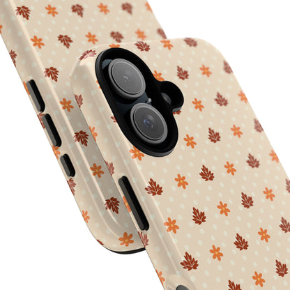 Beige Fall Floral Polka Dot iPhone Case