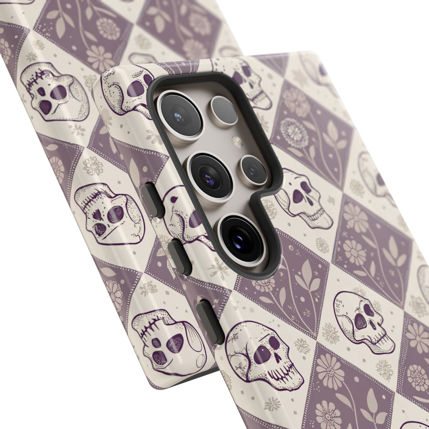 Vintage Skull & Floral Diamond Samsung Case