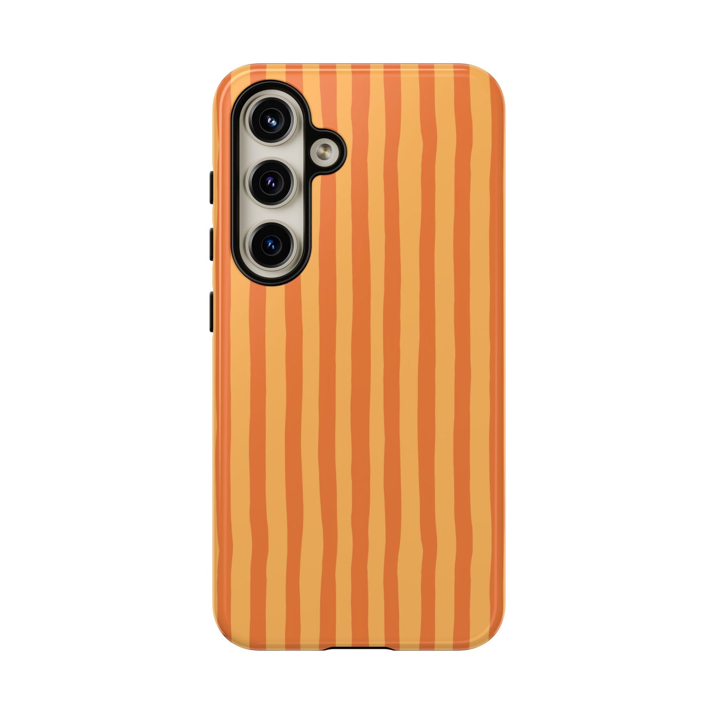 Orange Wavy Stripe Samsung  Case