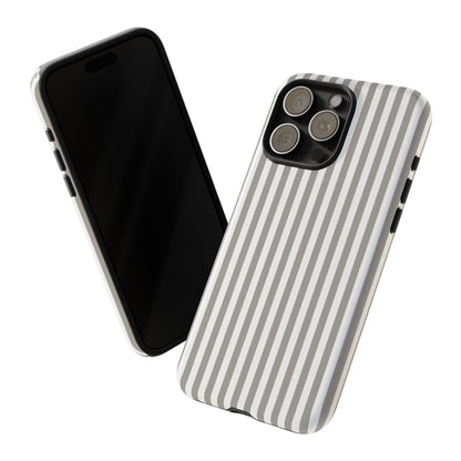 Gray & White Stripe iPhone Case