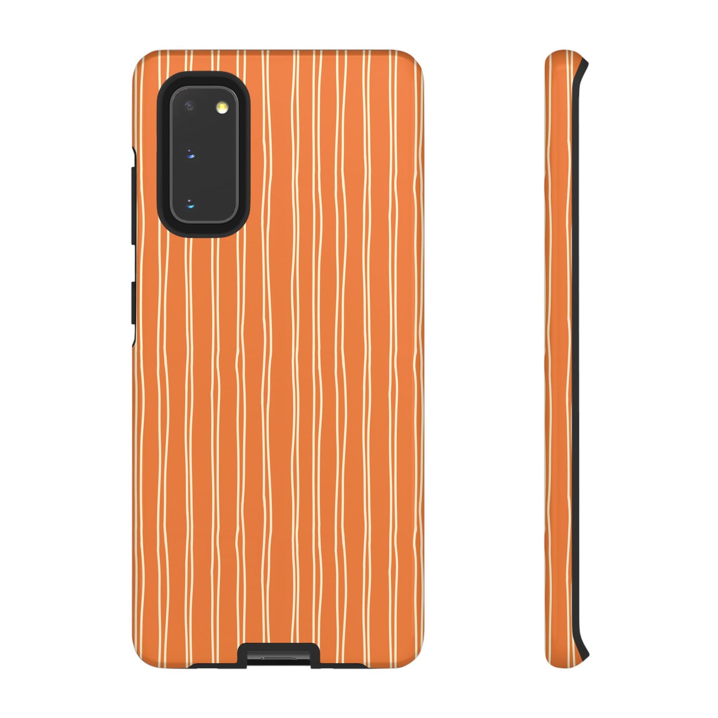 Orange Vertical Stripe Samsung Case