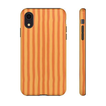 Orange Wavy Stripe iPhone Case