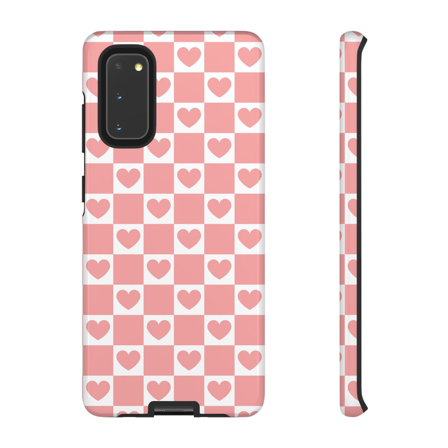 Pink Heart Checkerboard Samsung Case