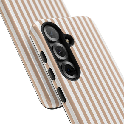 Tan & White Stripe Samsung Case