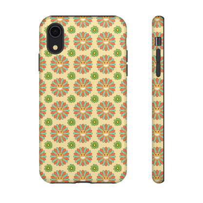 Smiley Retro Floral iPhone Case