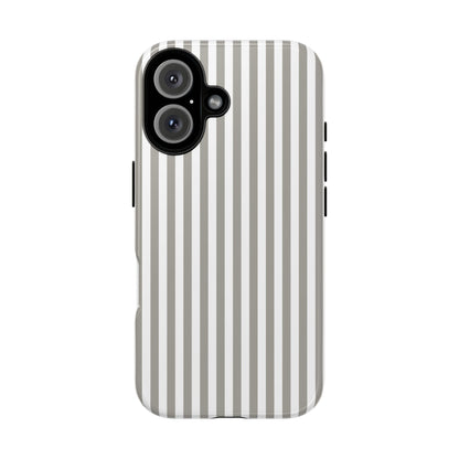 Gray & White Stripe iPhone Case