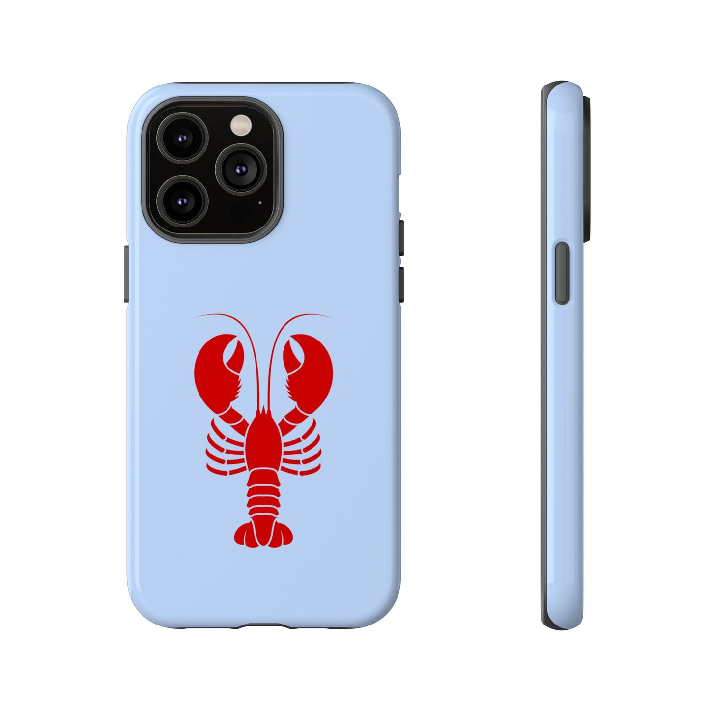 Red Lobster on Sky Blue iPhone Case