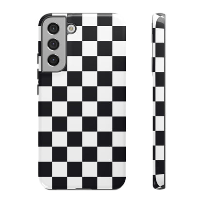 Black & White Checkerboard Samsung Case