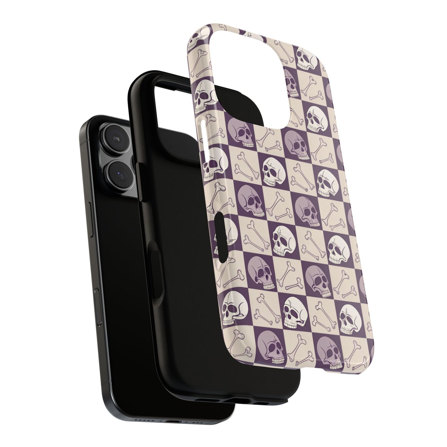 Skull & Bones Checkered iPhone Case