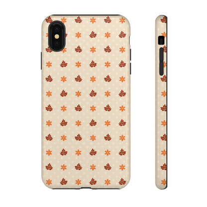 Beige Fall Floral Polka Dot iPhone Case
