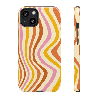 Retro Sunset Wave iPhone Case