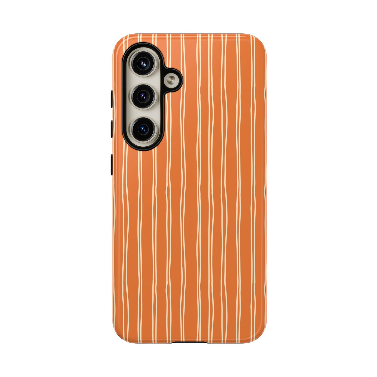 Orange Vertical Stripe Samsung Case