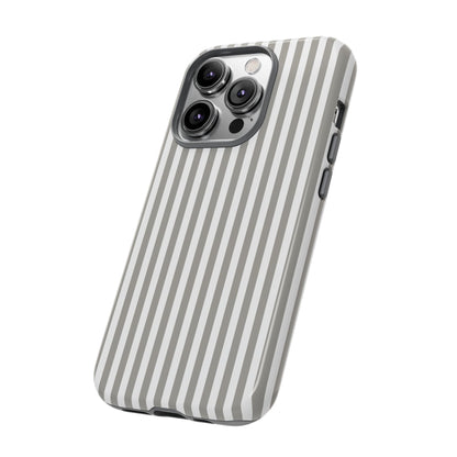 Gray & White Stripe iPhone Case
