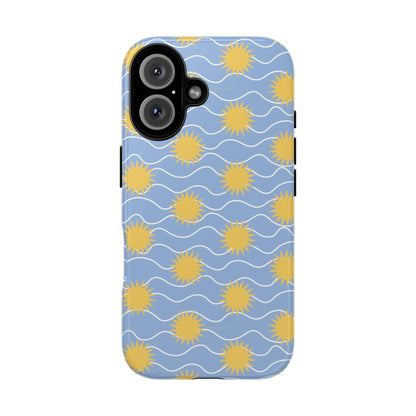 Sunny Waves Blue iPhone Case