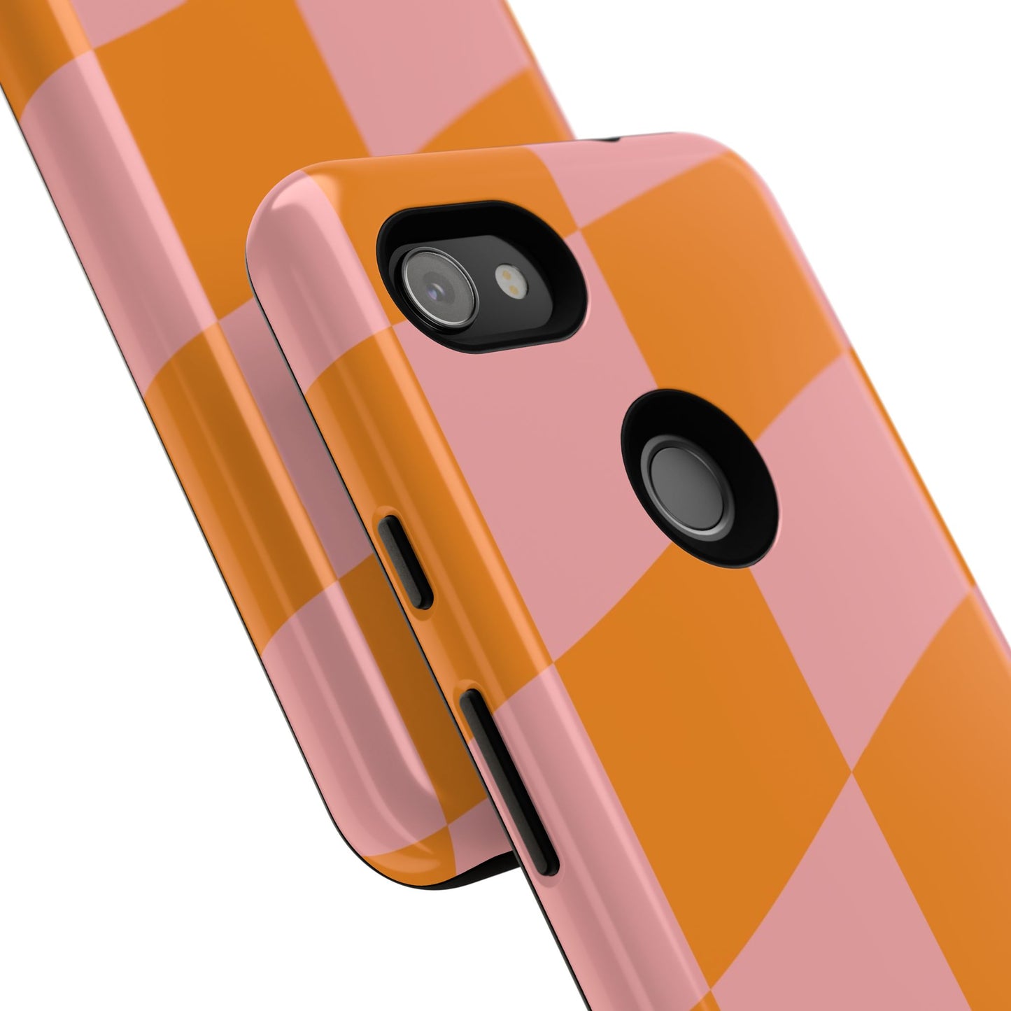 Pink & Orange Wavy Checker Google Pixel Case