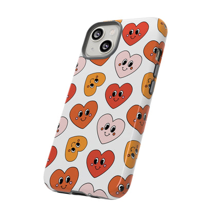 Smiley Heart Faces iPhone Case