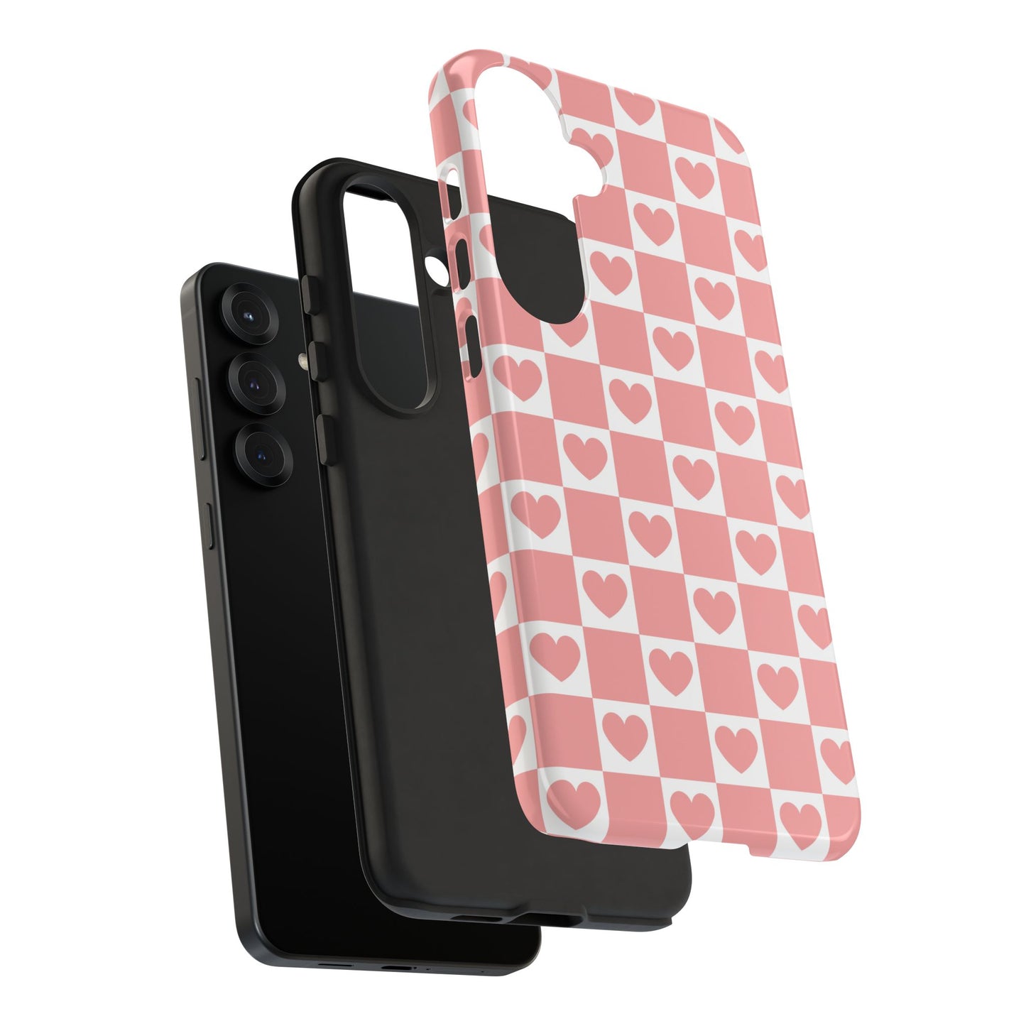 Pink Heart Checkerboard Samsung Case