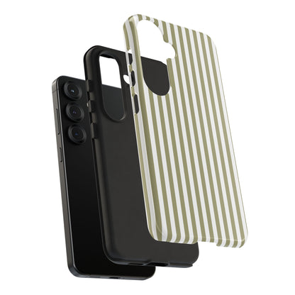 Sage & White Stripe Samsung Case