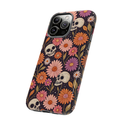 Skulls & Fall Florals iPhone Case