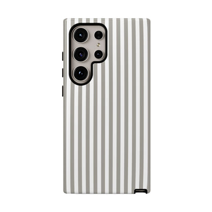 Gray & White Stripe Samsung Case