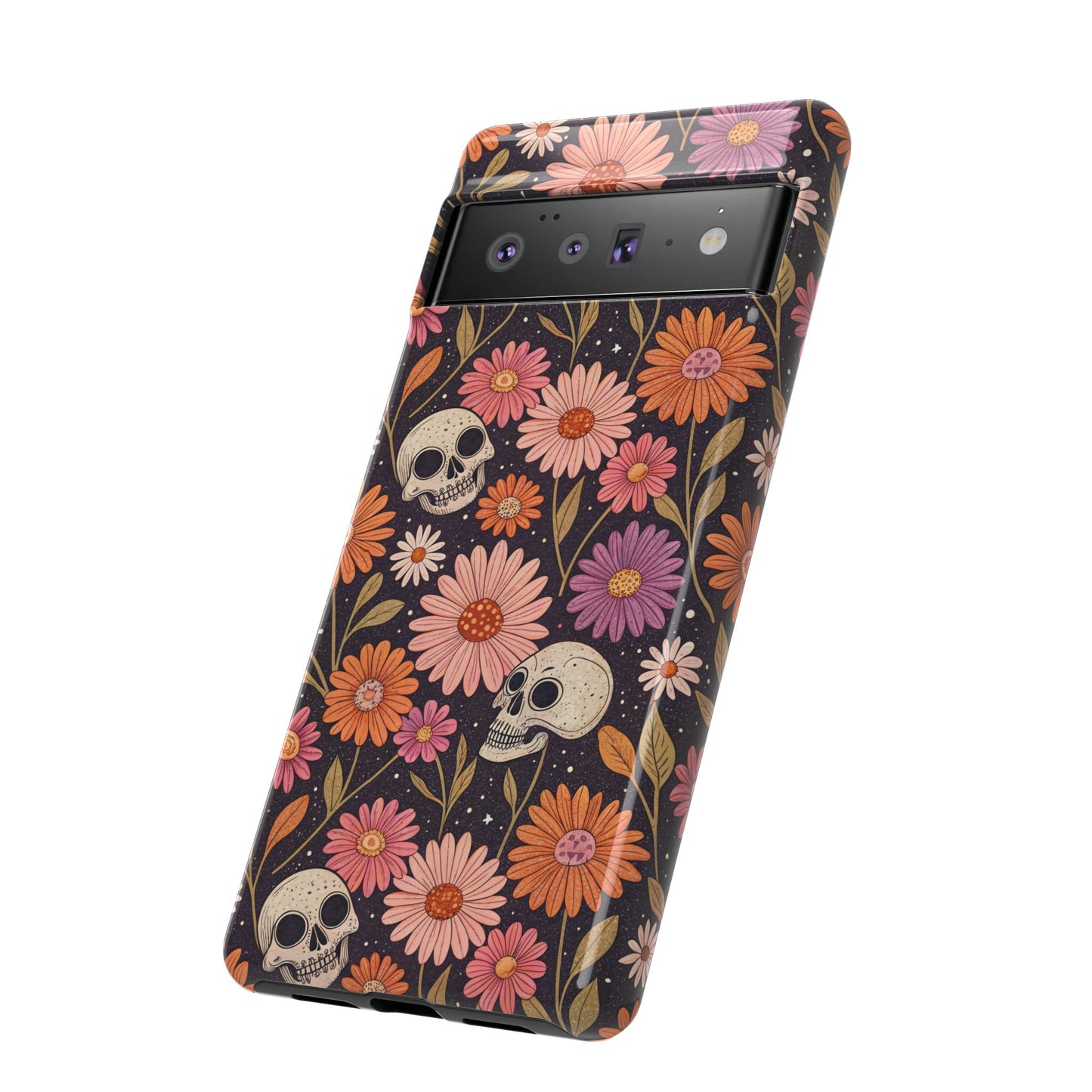 Skulls & Fall Florals Google Pixel Case
