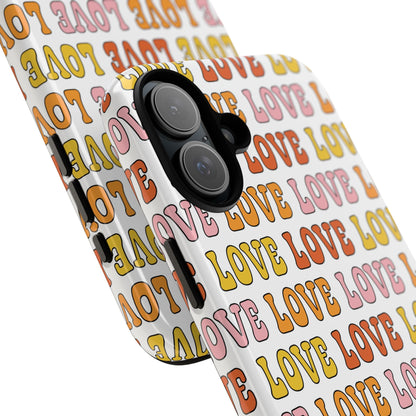 Retro LOVE Typography iPhone Case