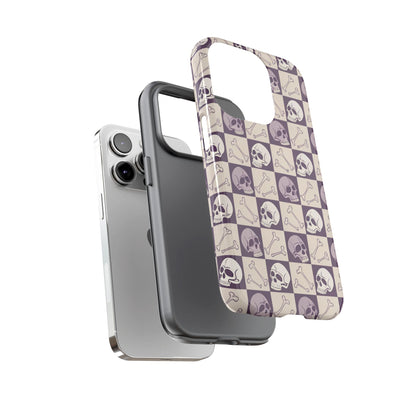 Skull & Bones Checkered iPhone Case