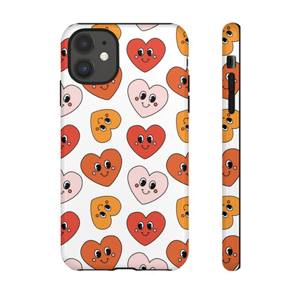 Smiley Heart Faces iPhone Case