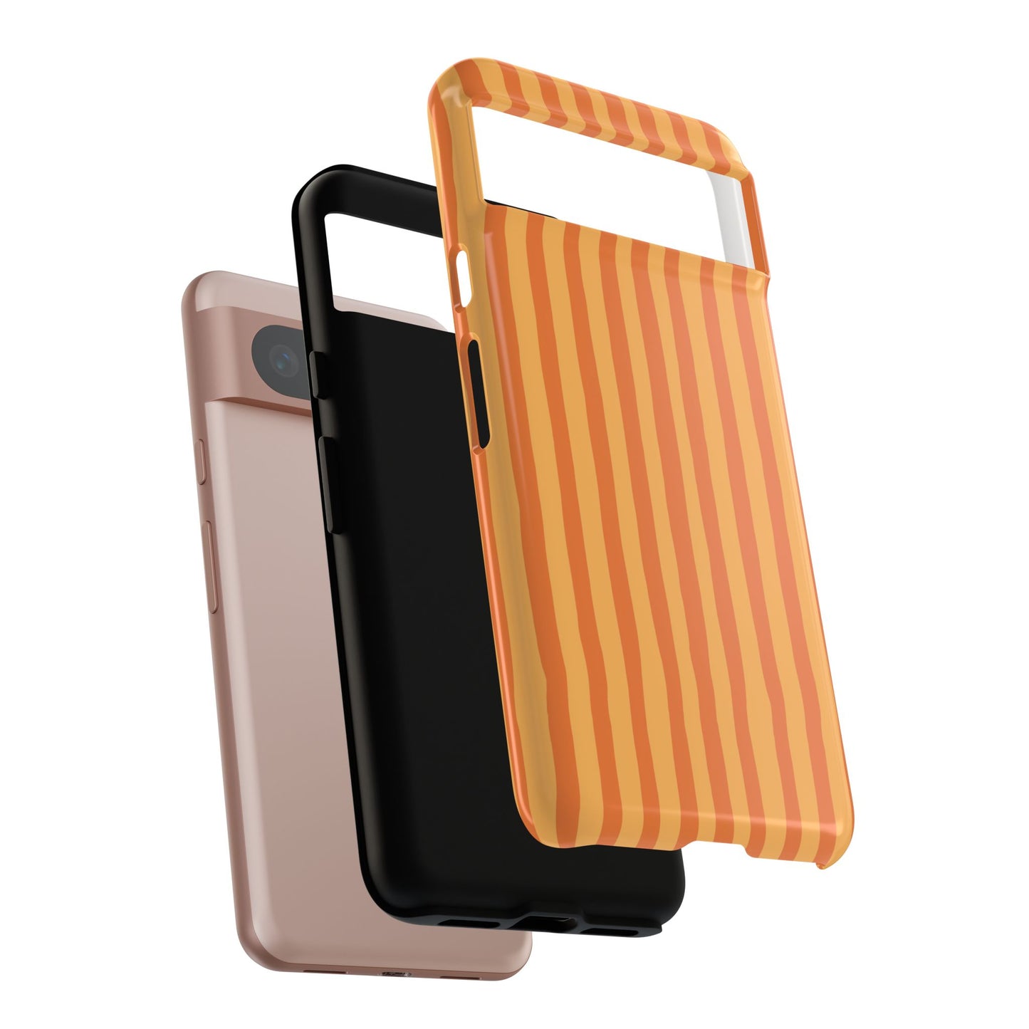 Orange Wavy Stripe Google Pixel Case