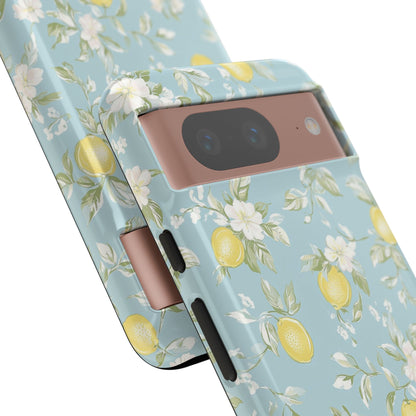 Lemon Blossom Blue Google Pixel Case
