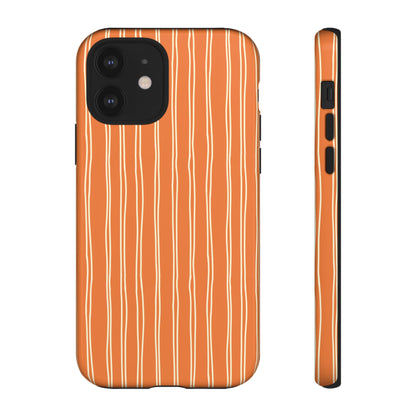 Orange Vertical Stripe iPhone Case