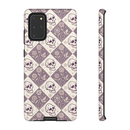 Vintage Skull & Floral Diamond Samsung Case