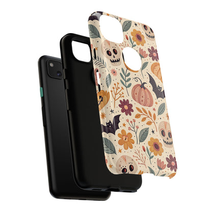 Halloween Skulls & Pumpkins Floral Google Pixel Case