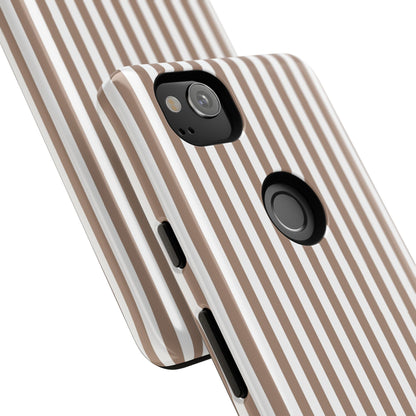 Beige & White Stripe Google Pixel Case