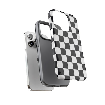 Black & White Checkerboard iPhone Case