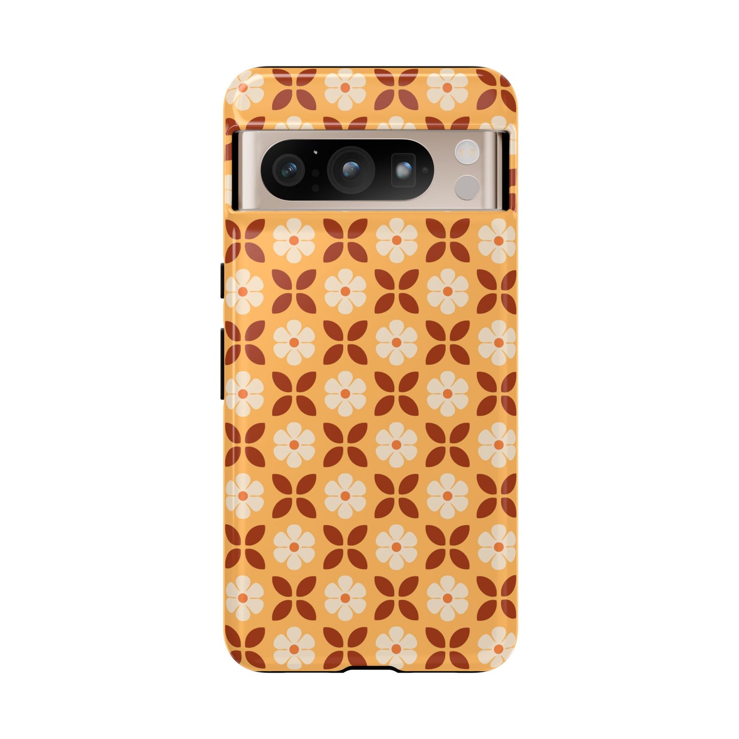 Retro Orange Flower Power Google Pixel Case