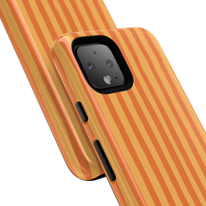 Orange Wavy Stripe Google Pixel Case