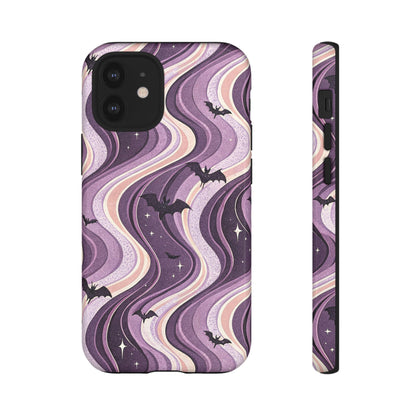 Retro Bats & Swirls iPhone Case