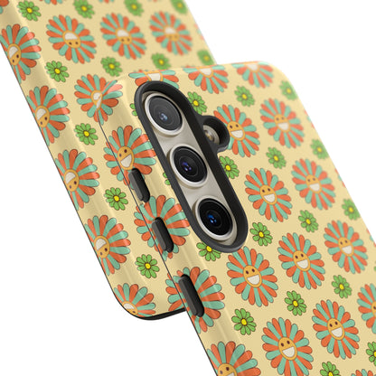 Smiley Retro Floral Samsung Case