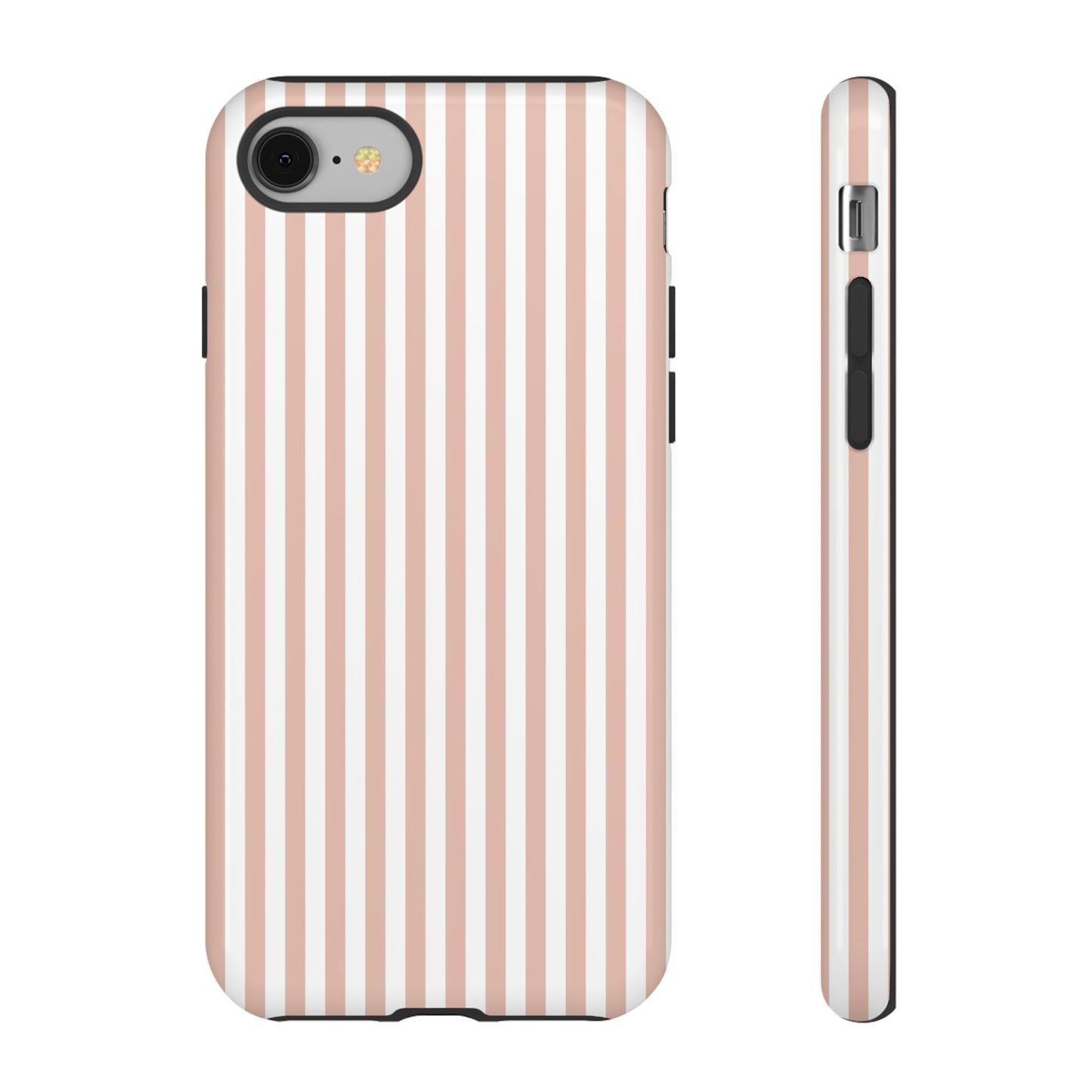 Blush & White Stripe iPhone Case