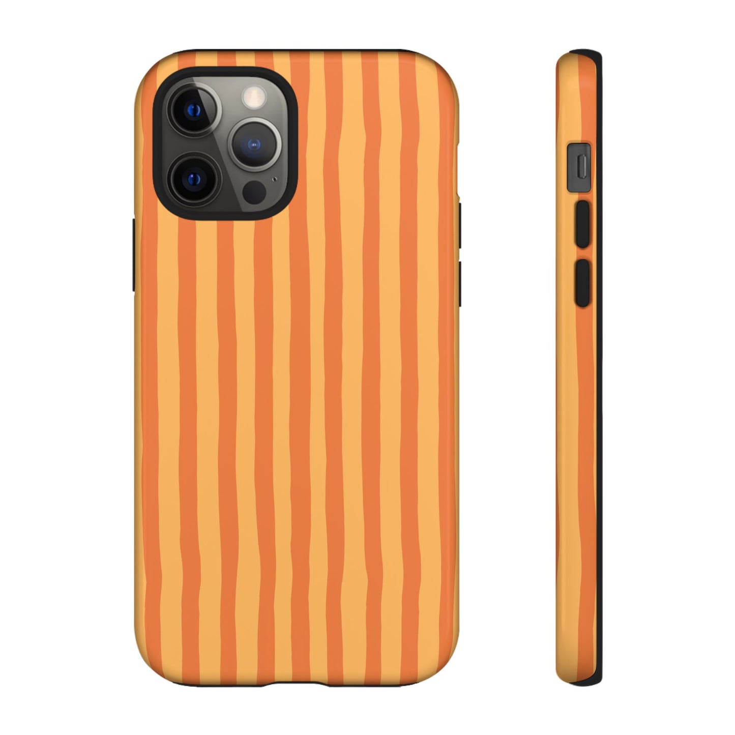 Orange Wavy Stripe iPhone Case