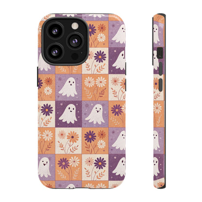 Ghost Floral Checkerboard iPhone Case